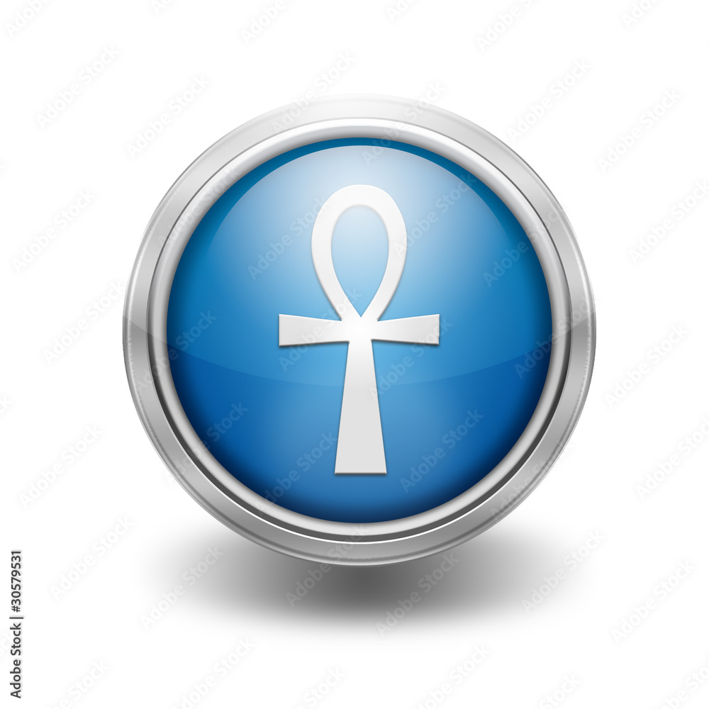 Icono borde metalico simbolo ANKH Icono borde metalico simbolo ANKH
