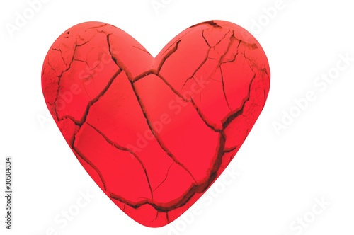 broken cracked heart