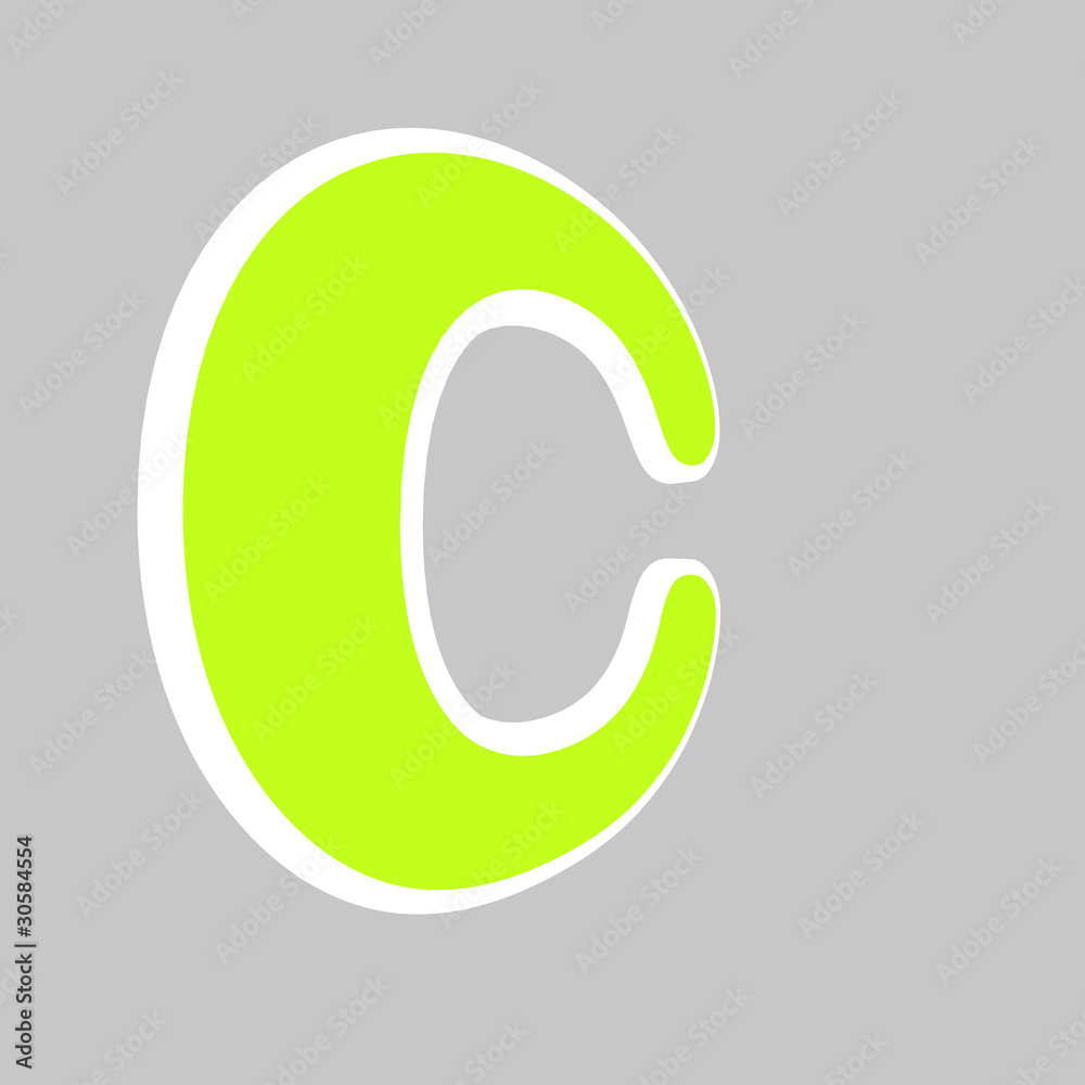 Eco font letter. Vector illustration. Eco font letter. Vector illustration.