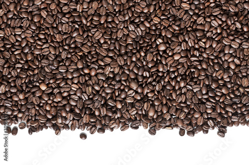 Coffee beans on white Background