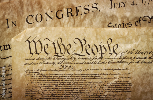 Close-up of the U.S. Constitution photo
