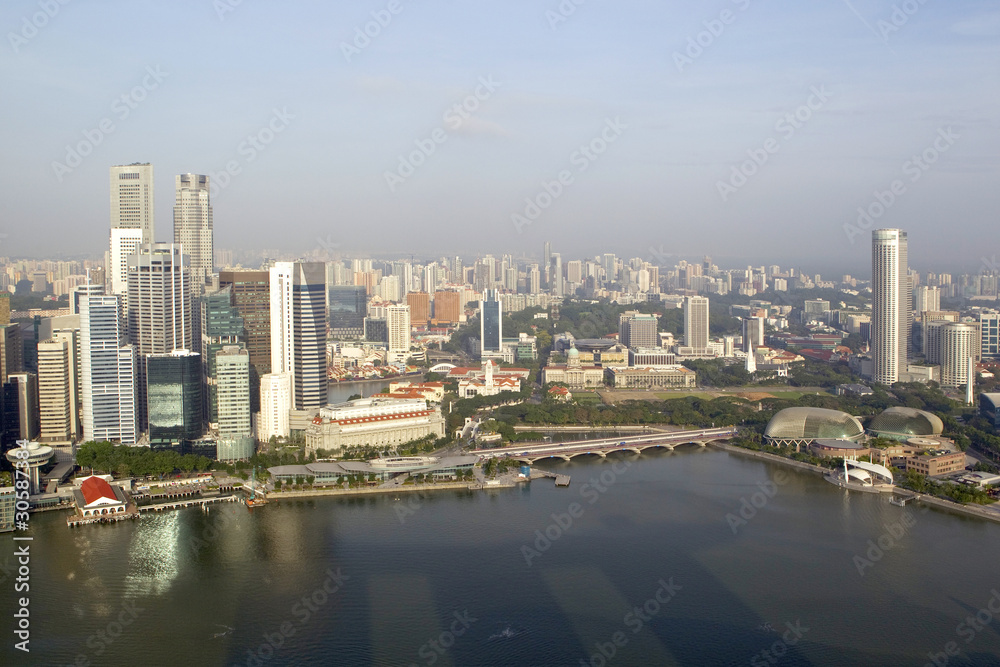 Skyline of Singapore business district, Singapore