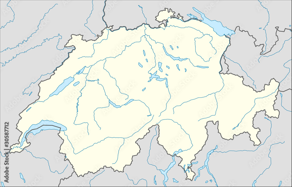 Fototapeta premium Switzerland map