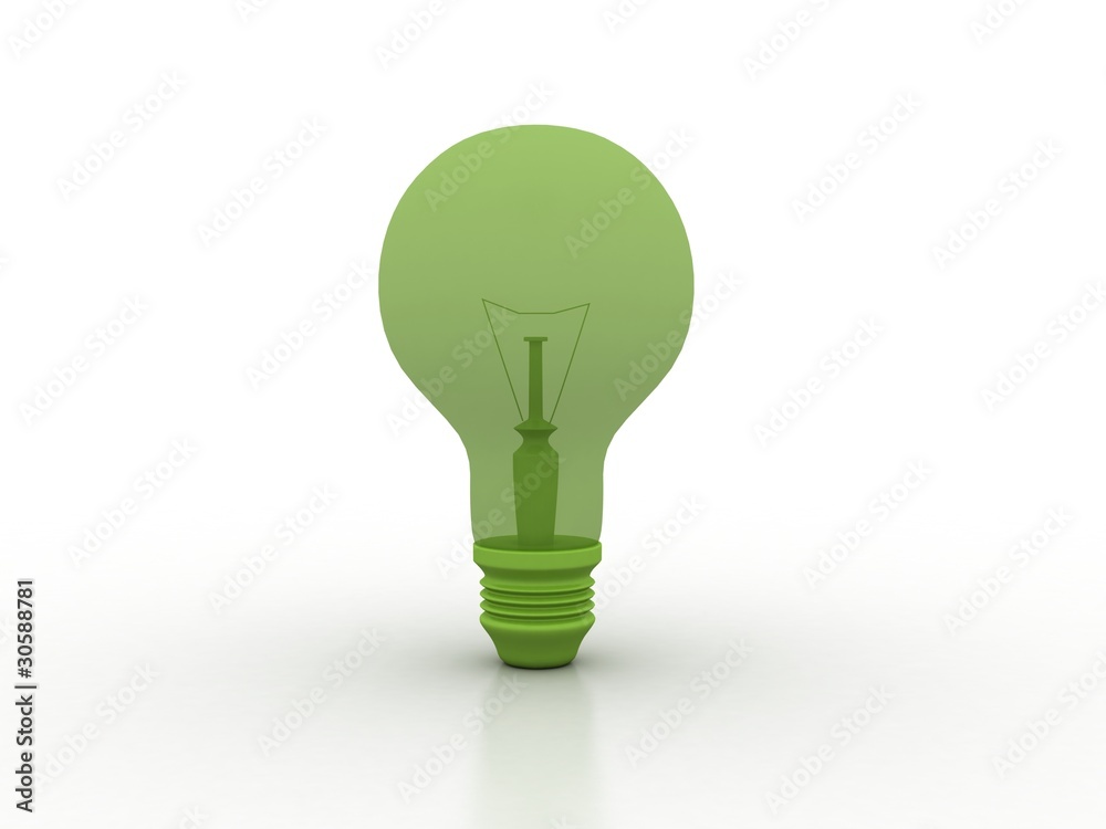 Green Electronic Bulb Green Electronic Bulb