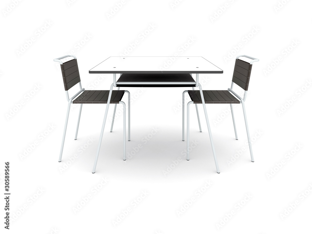 Isolated dining table Isolated dining table