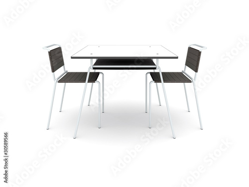 Isolated dining table