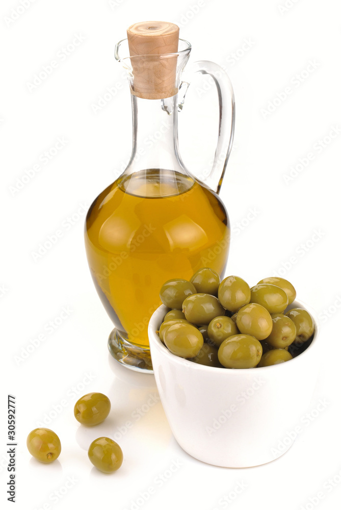 decanter with olive oil decanter with olive oil
