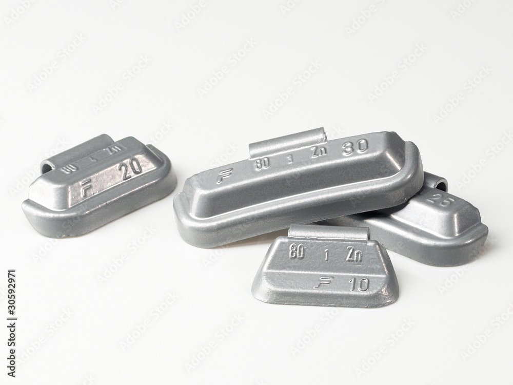Isolated zinc weight Isolated zinc weight