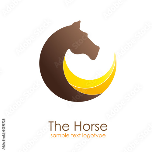 Logo horse in motion # Vector
