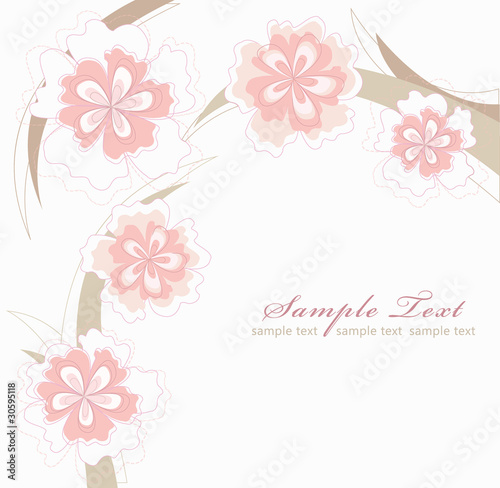 Romantic Pink Flower Background