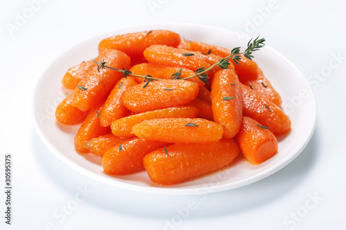 Honey glazed baby carrots