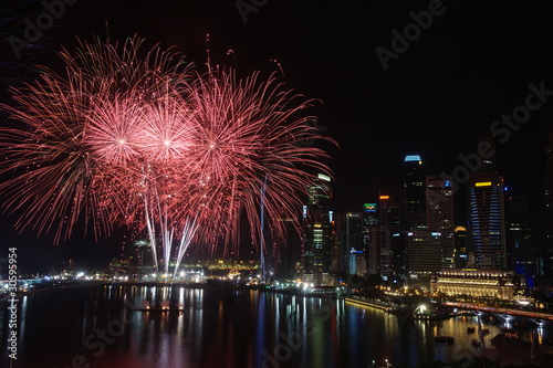 Fireworks at waterfront, Singapore