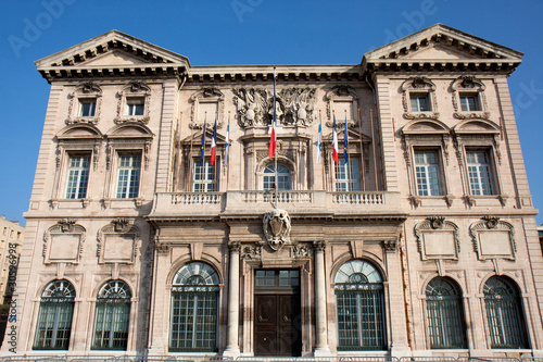 Hôtel de Ville de Marseille, façade.