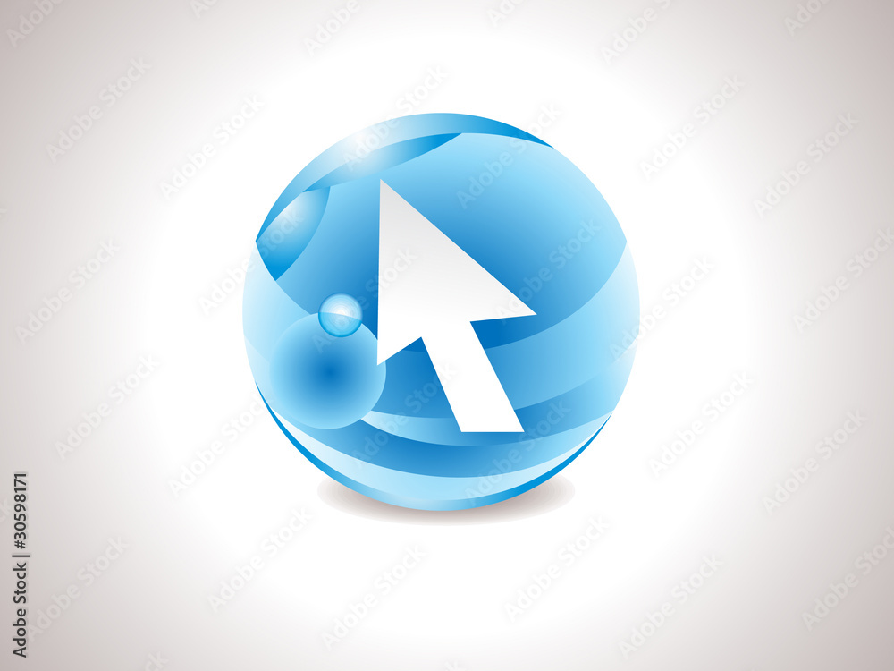 abstract glossy blue curssor icon abstract glossy blue curssor icon
