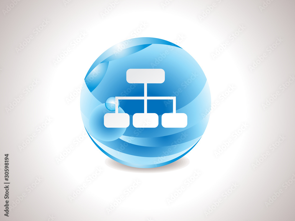 abstract glossy blue sitemap icon abstract glossy blue sitemap icon