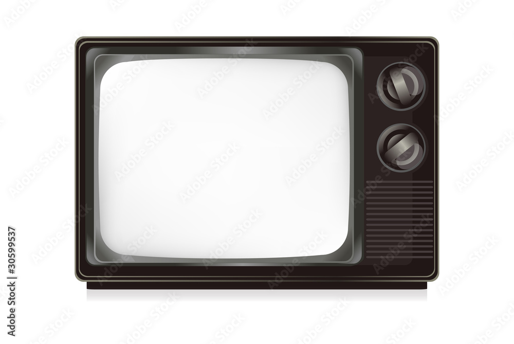 Television isolate on the white.