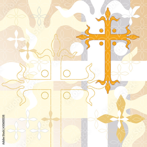 Decorative cross background