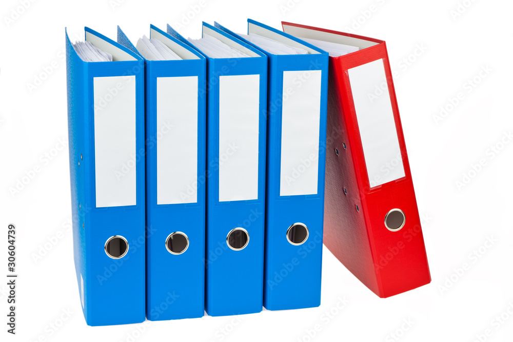 Akten Ordner mit Schriftstücken und Dokumenten Akten Ordner mit Schriftstücken und Dokumenten