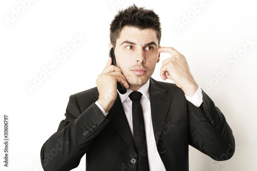 Geschäftsmann am Telefon