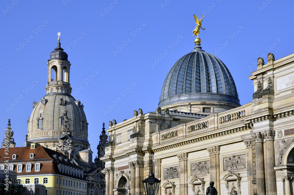 Dresden Frauenkirche vom Albertinum aus