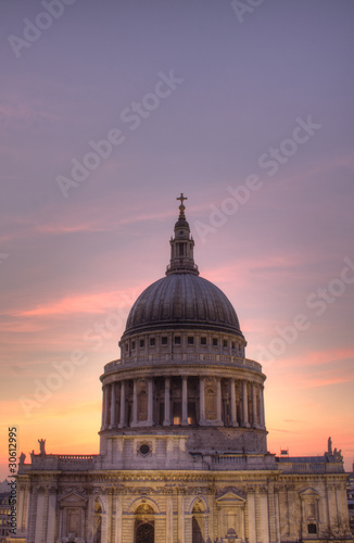 Sticker St. Paul's Cathedral during sunset