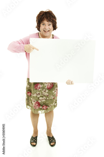 Fotografija Cross Dresser with Message