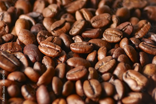 Closeup coffee beans