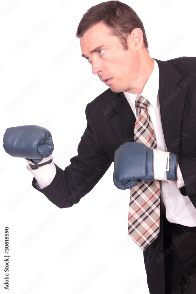 Naklejka premium boxing business man