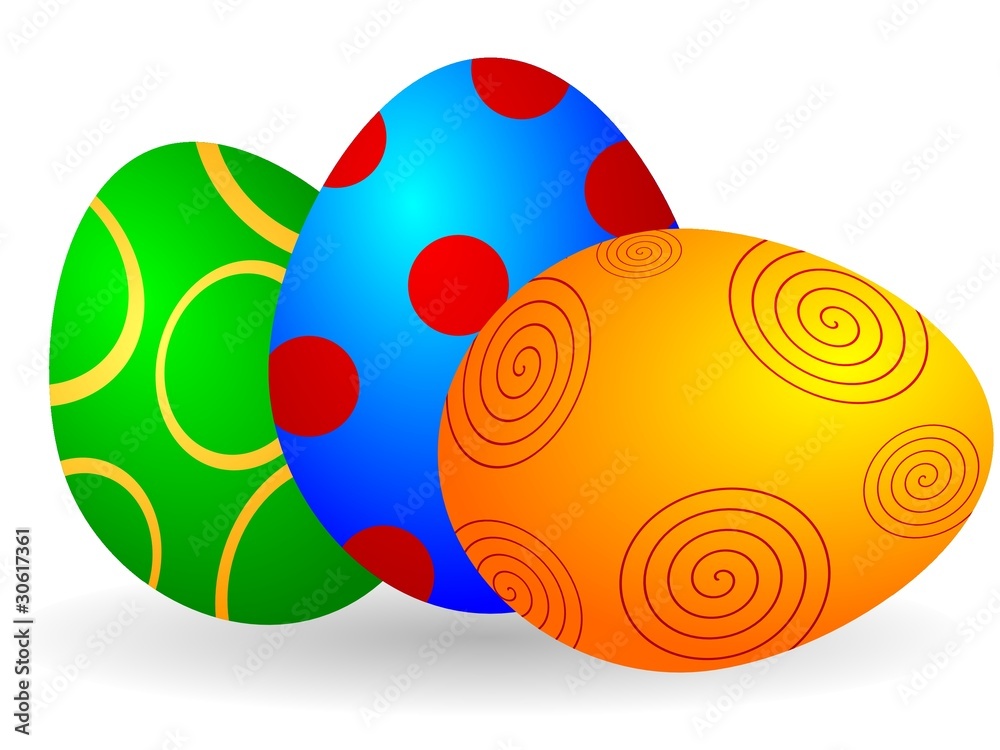 vector illustration of Easter eggs