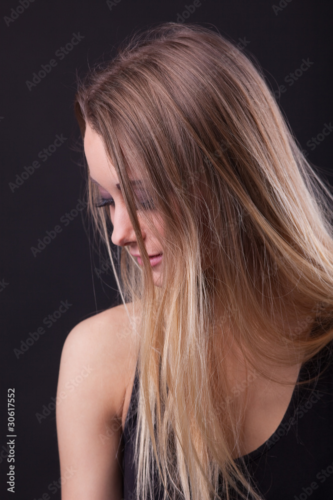 Young beauty blond girl in dream Young beauty blond girl in dream
