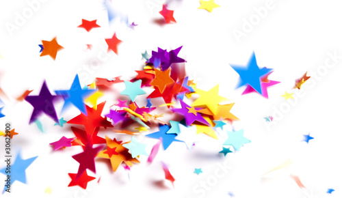 Tableau sur toile colored stars confetti
