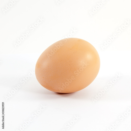 Single egg isolated on white