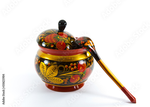 Sugar Russian Khokhloma on a white background