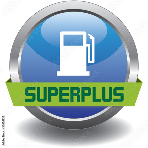 Button - Kraftstoff - Superplus - blau