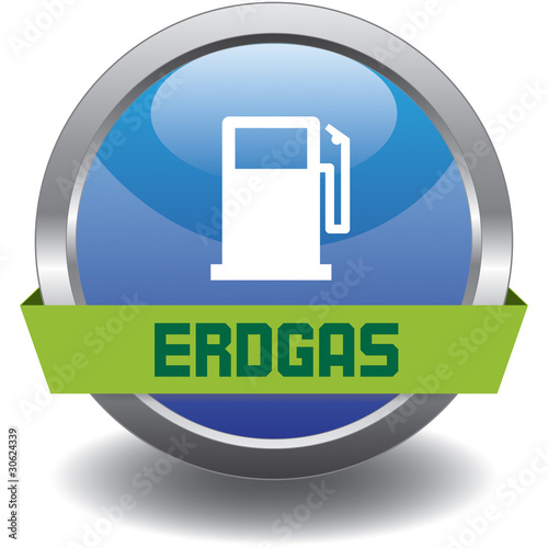 Button - Kraftstoff - Erdgas - blau
