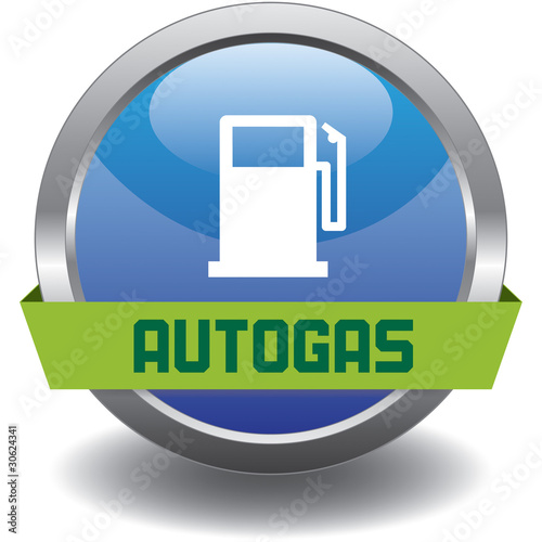 Button - Kraftstoff - Autogas - blau