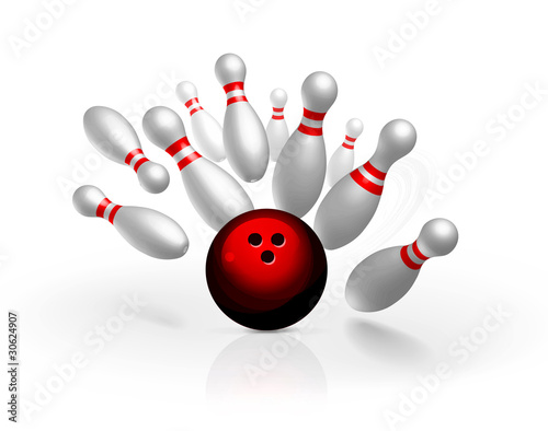 Bowling strike vector illustration