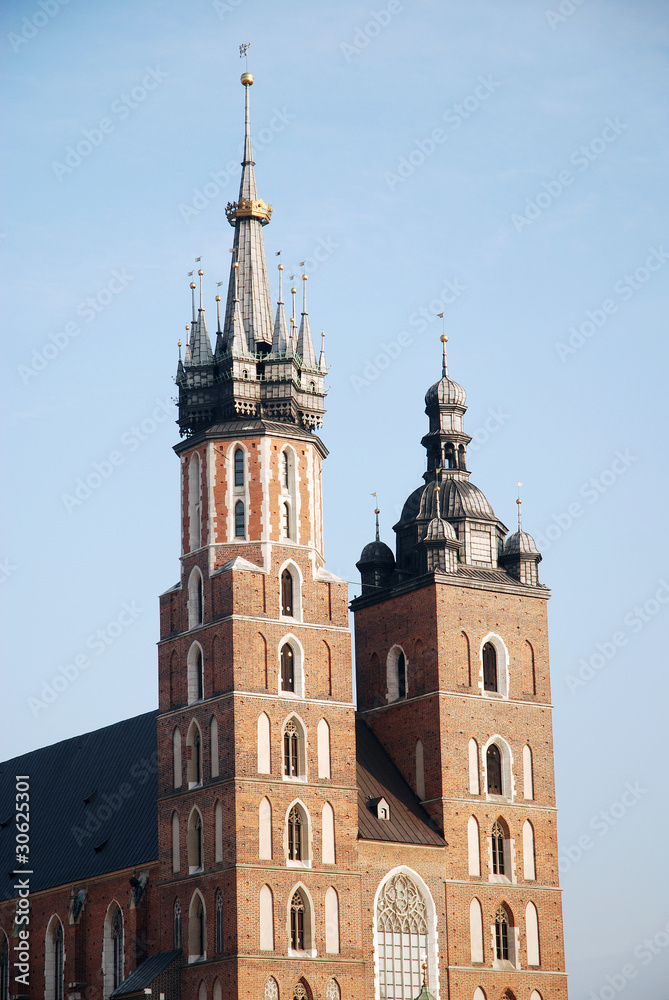 Türme der Marienkirche Krakau