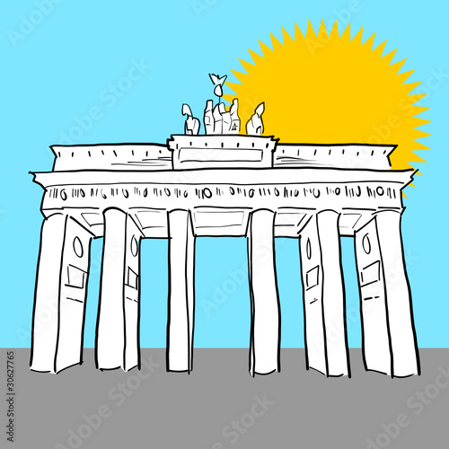 brandenburger tor gemalt farbig
