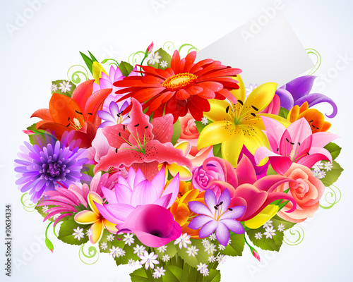 Fototapeta Naklejka Na Ścianę i Meble -  bouquet of tender flowers