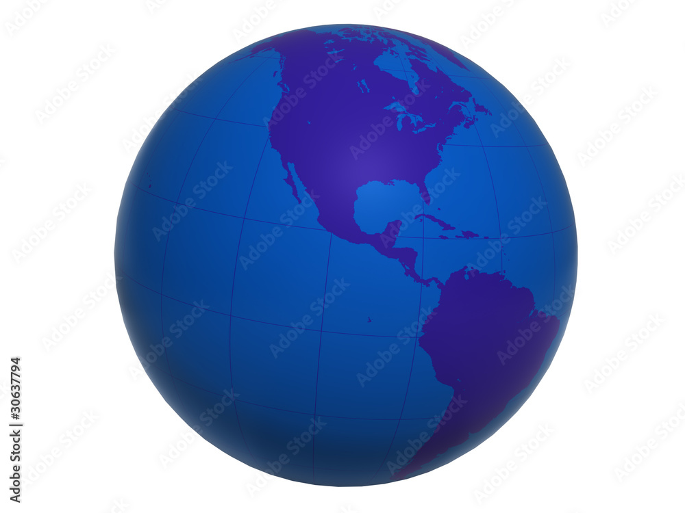 Blue World Globe - America