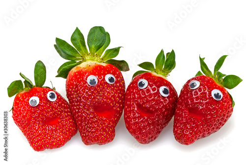 fröhliche Erdbeeren