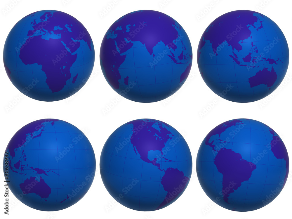 Deep blue globe