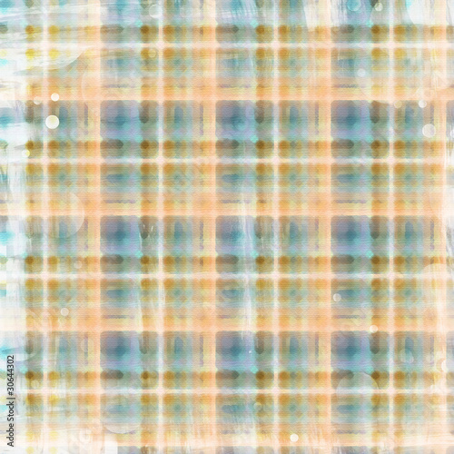 Shabby plaid background in blue and yellow