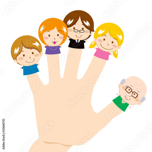 Cute finger family hand