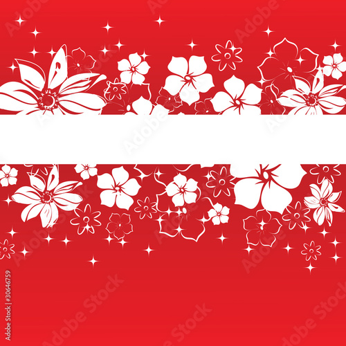 Spring banner with flowers