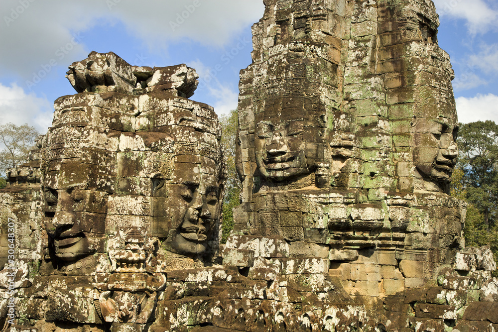 Buddha Carvings in Bayon Temple