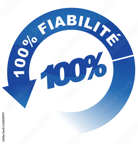 100 pour 100 fiabilité sur vignette fléchée bleue