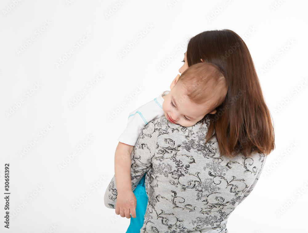 young mother having fun with her little son young mother having fun with her little son