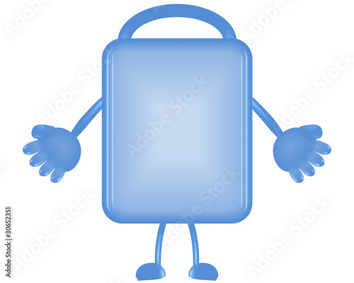 blue suitcase
